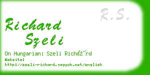 richard szeli business card